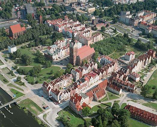 Elblag - Bird's eye view
