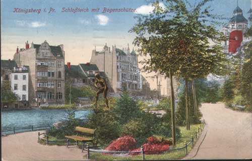 K�nigsberg - Schlo�teich mit Bogensch�tze