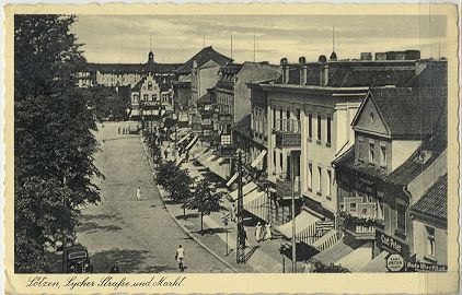 Gi�ycko - Ulica E�cka i rynek 1940
