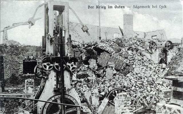 Lyck - Der Krieg im Osten: S�gewerk bei Lyck, Jahr 1915