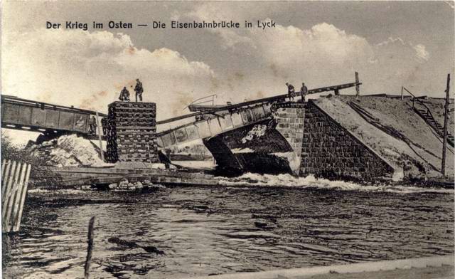 Lyck - Die Eisenbahnbr�cke 1916