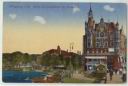 K�nigsberg - Partie am Schlo�teich mit Stadthalle